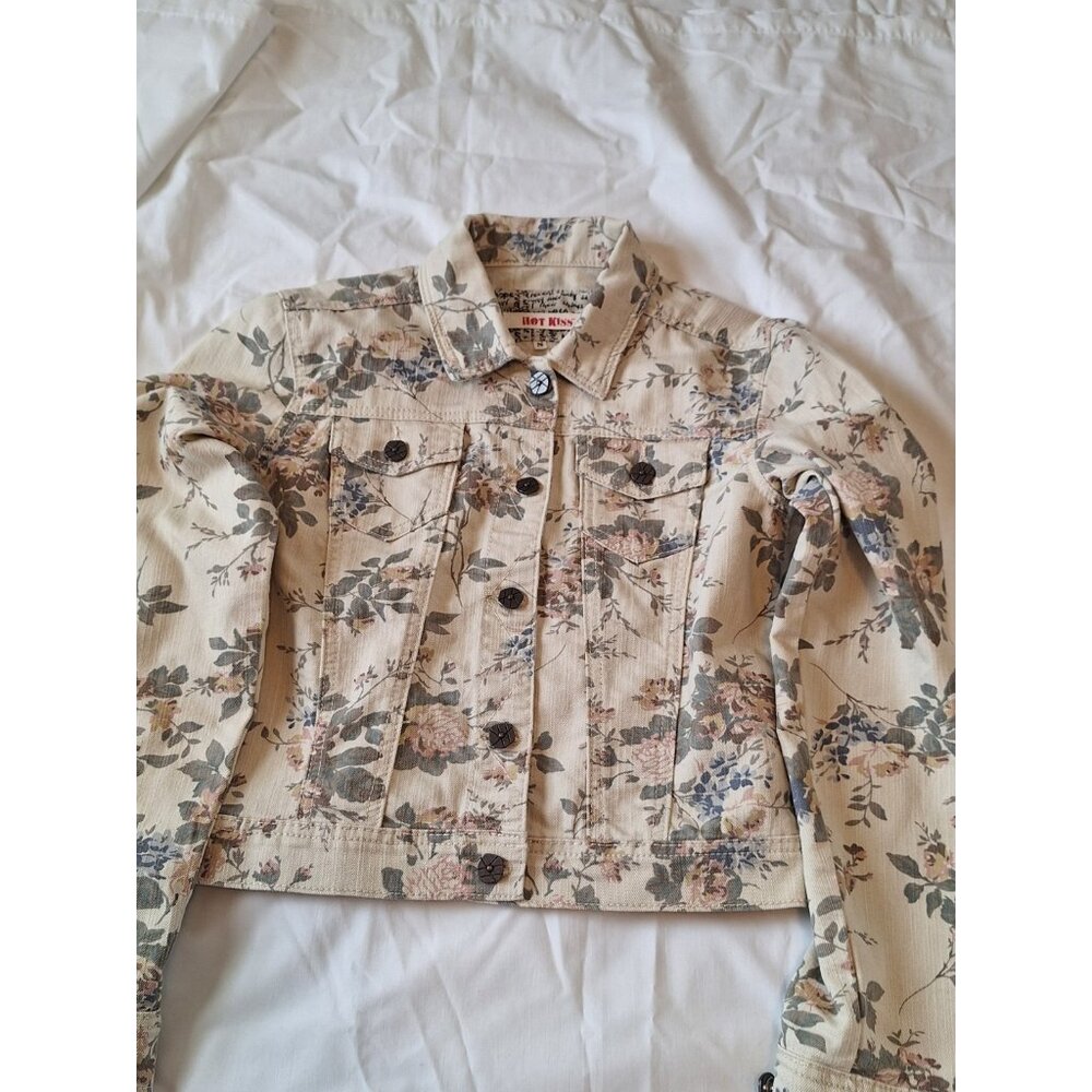 Vintage 90s Women's Hot Kiss Floral Jacket Sz Small - Picture 5 of 7